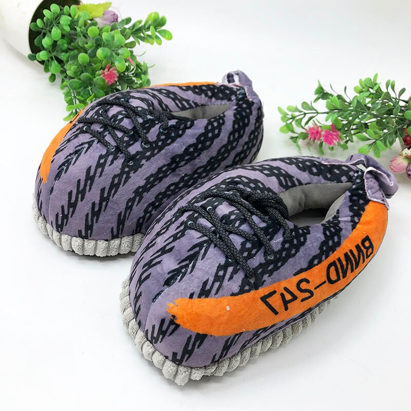 Winter Children Home Slippers Indoor Warm Snug Sneakers Kids House Shoes Girl Cute Fat Doodle Floor Sliders Child One Size: Gray