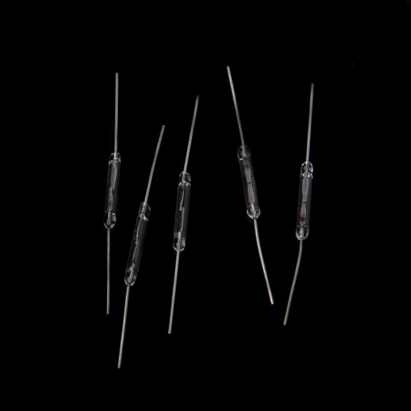 10 Pcs 2x14mm Reed Switch Normally Open Magnetic Induction Switch Electromagnetic N/O