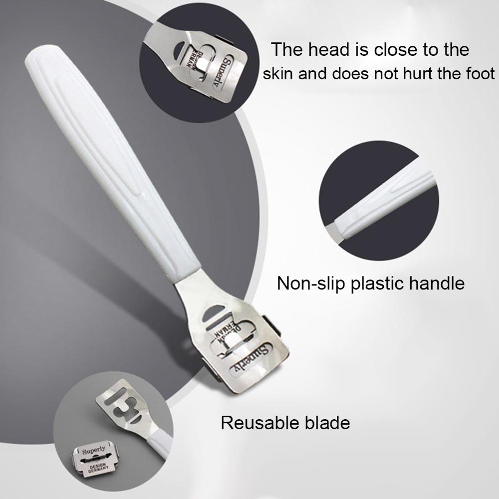 Cuchilla para raspar pies, removedor de piel muerta de callos duros, herramienta de pedicura , Lima de pedicura, pies de molienda