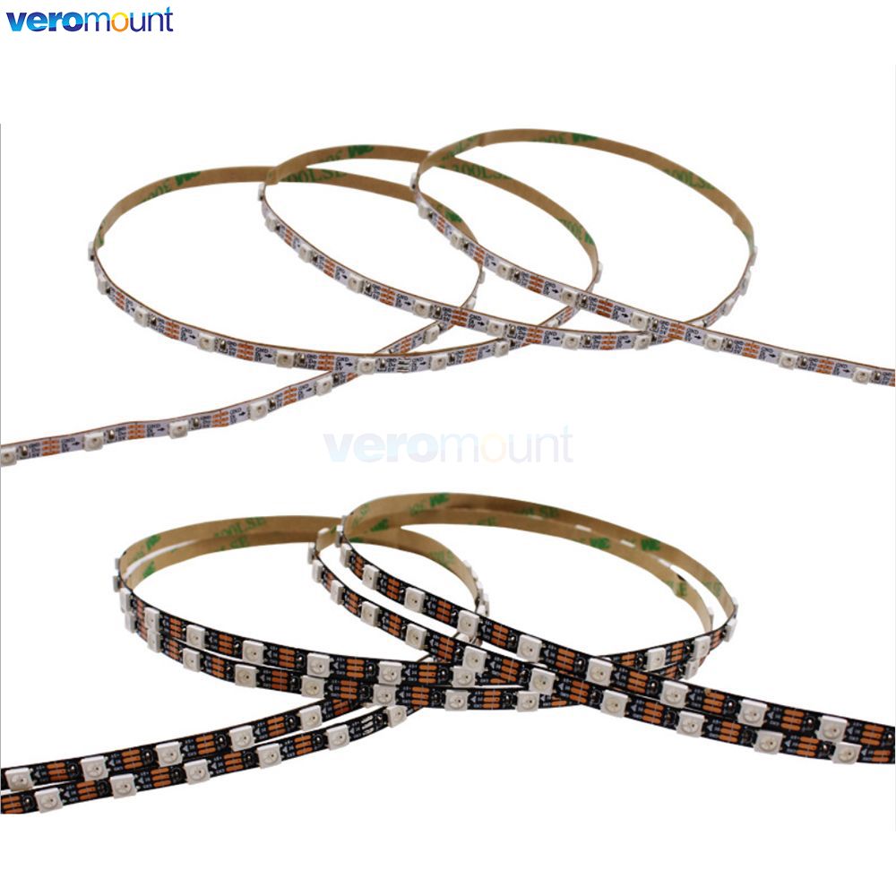3mm 4mm 5mm Super Slim Narrow Width PCB WS2812B Pixel LED Strip Individually Addressable RGB Pixel Strip IP20 DC 5V 60leds/m 1m