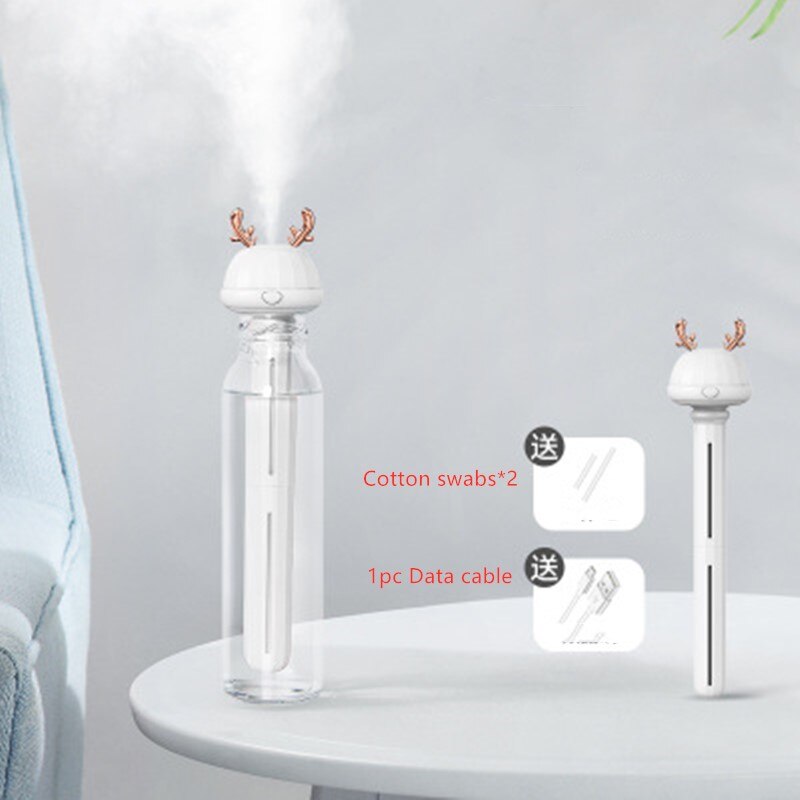 USB Portable Air Humidifier Home Office Refresher Detachable Humidification Cartoon Bottle Mist Maker Aroma Diffuser: A