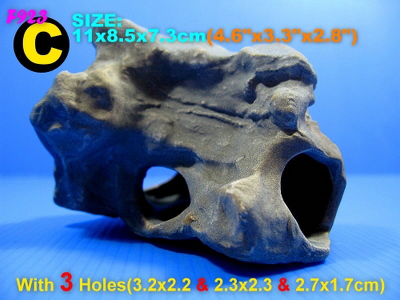 Up Cichlid Stones Keramische Aquarium Rock Cave Decoratie Voor Fish Tank Ornament Cave Decor 5 Maten: C