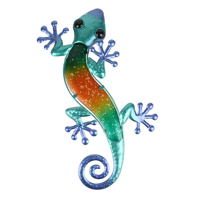 3D Auto aufkleber metall Zauberstab eidechse Gecko Auto außen dekoration Auto Styling: 007-38x21x2.5cm