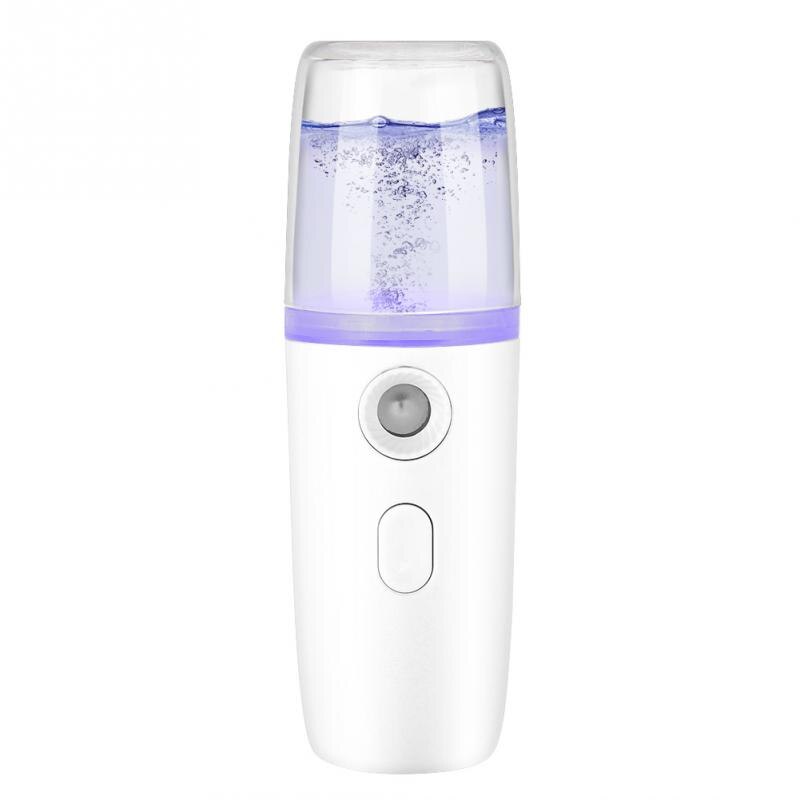 Portable Nano Mist Sprayer Handy Atomization Machine Face Moisturizing Hydration Refreshing USB Facial Care Tool: White