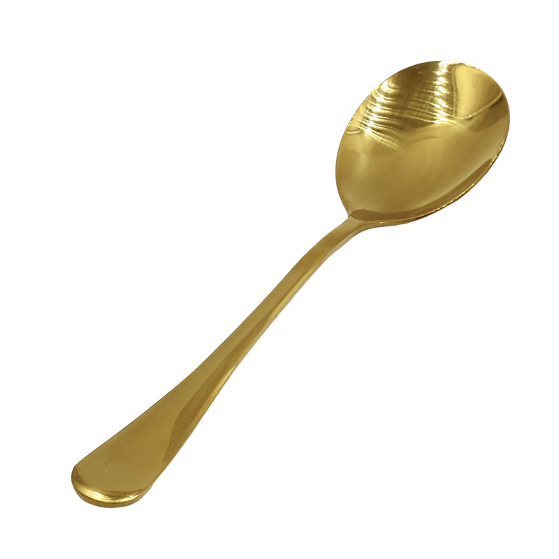 Gouden salade lepel vork 1 stuks salade lepel roestvrij staal bestekset serveerlepelset kleurrijke unieke lepels