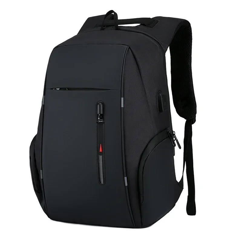 Backpack Men USB Charging Waterproof 15.6 Inch Laptop Casual Oxford Male Business Bag Mochila Computer Notebook Backpacks: Beige