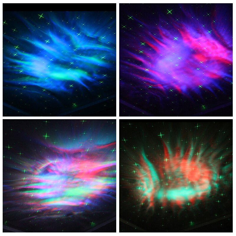 Usb Galaxy Star Night Lamp Led Sterrenhemel Projector Licht Met Oceaan Golf Remote Voice Control Muziekspeler