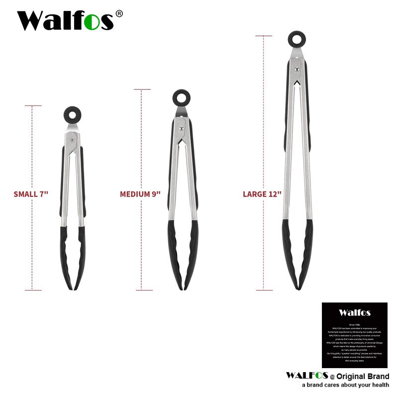 Pince De Cuisine Silicone Walfos 17,8cm - Antidérapante Sans BPA
