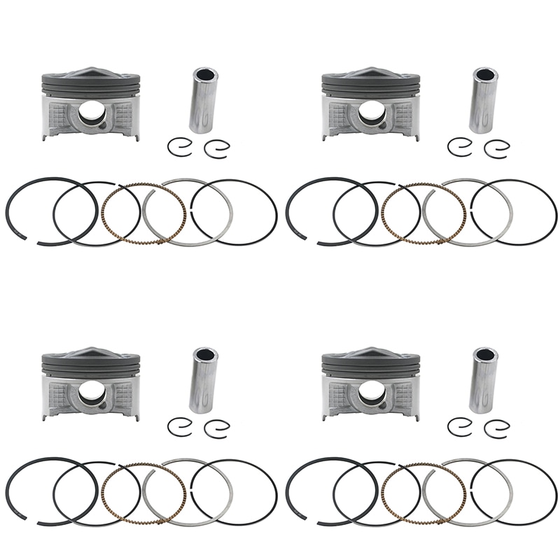 4 Uds de pistón de la motocicleta y anillos Kit para YAMAHA FZR400RR 3TJ FZR 400 RR SP 3TJ FZ400 4YR STD 56mm 56,25mm 56,50mm 56,75mm 57mm