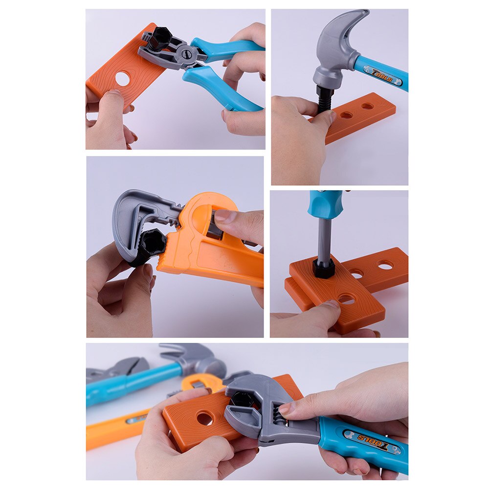 14 Pcs/19 Pcs Children Pretend Play Anti-stress Toys Kids Workbench Repairing Tool Toy Kit In Stock