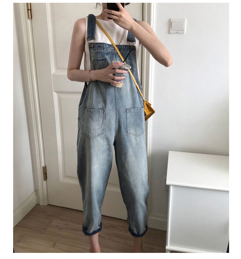 Jeans Mom For Pregnant Women Maternity Plus Size Comfortable Jumpsuits Overall For Pregnant Women Elasticity Pants Trousers: L
