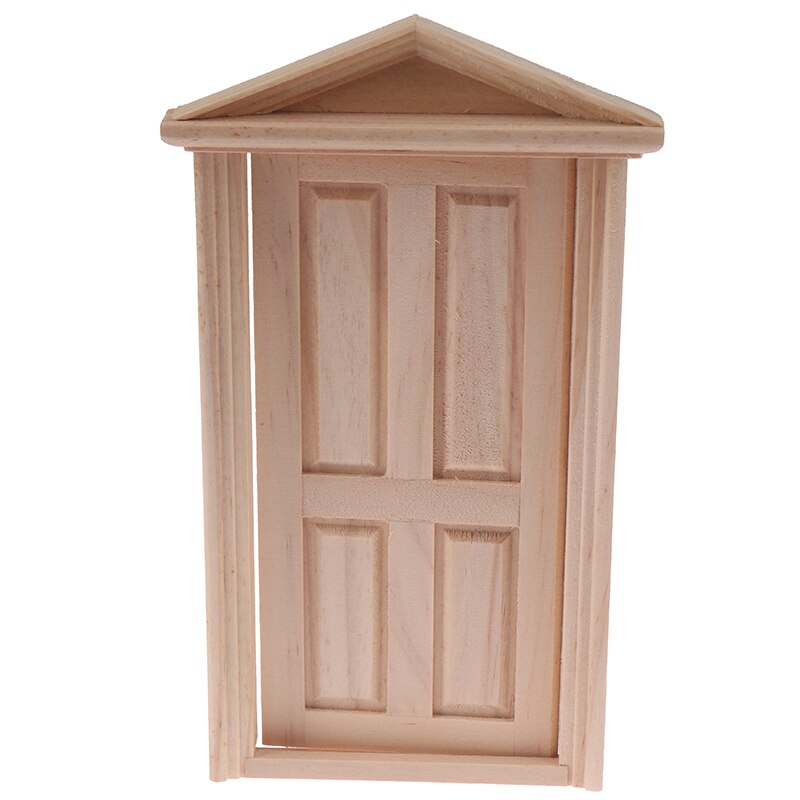 1Pcs Multitype 1:12 DIY Wooden Window Door Doll House Accessories Pretend Play Toy Doll House Furniture Simulation Miniatures