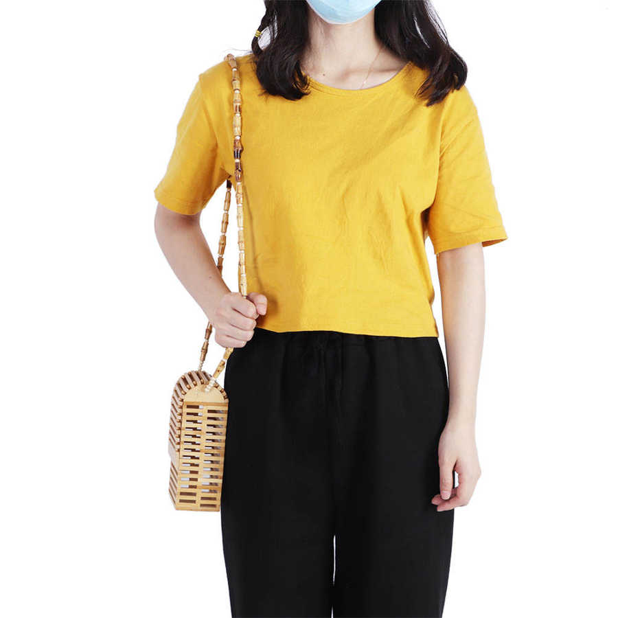 Vrouwen \ 'S Geweven Bamboe Purse Mini Schoudertas In Bamboe Weven Tote Bag Zomer Schouder Handtas Voor Reizen