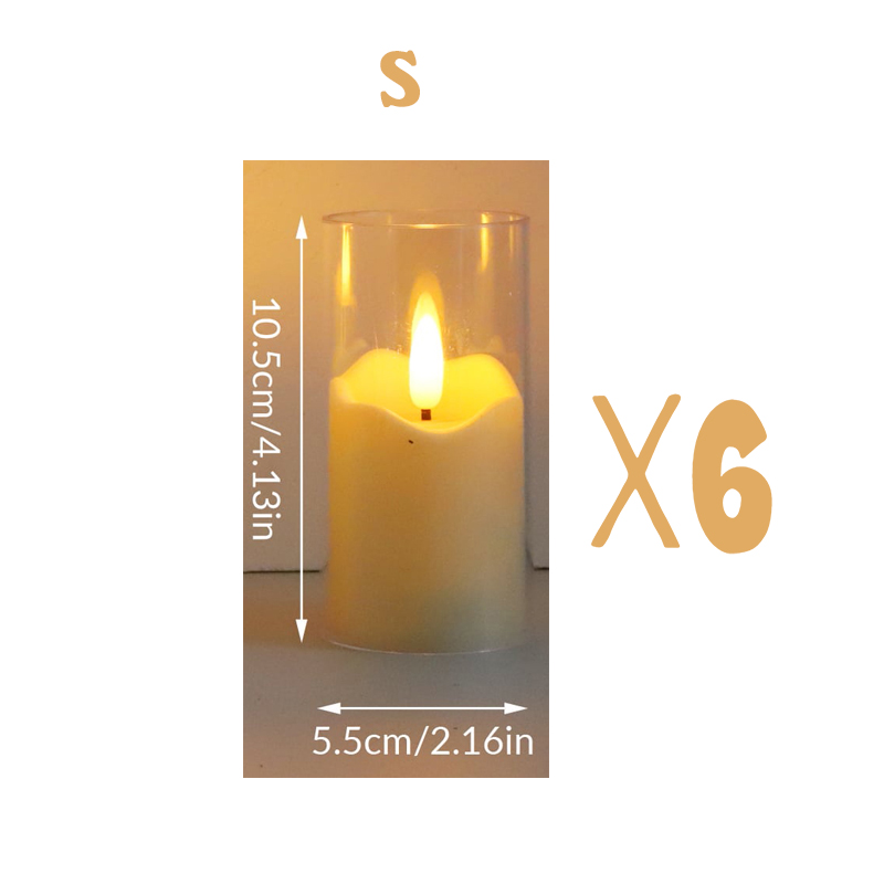 1/6 stücke LED Flammenlose Elektrische Kerzen Lichter Kreative LED Tee Lampe warm Weiß Flackern Kerzen Teelicht Für Hochzeit Weihnachten: Warmes Weiß