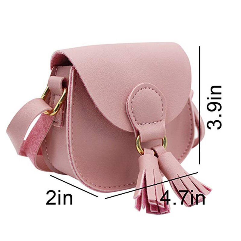 Tftp-cute kat kvast skulder taske lille mini mønt taske messenger taske crossbody taske til børn piger, farve d pink (4.7 x 3.9)
