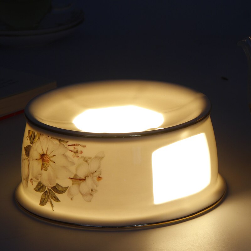 Calentador de té de estilo Pastoral, estufa de té , hueso de cerámica, China, accesorios para tetera, calentador de velas, maceta, Base de luces nocturnas