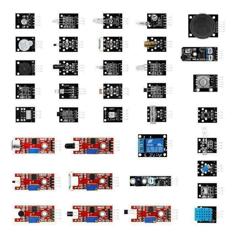 Kit de capteurs 45 en 1 pour Arduino, Modules de démarrage pour UNO R3 MEGA2560