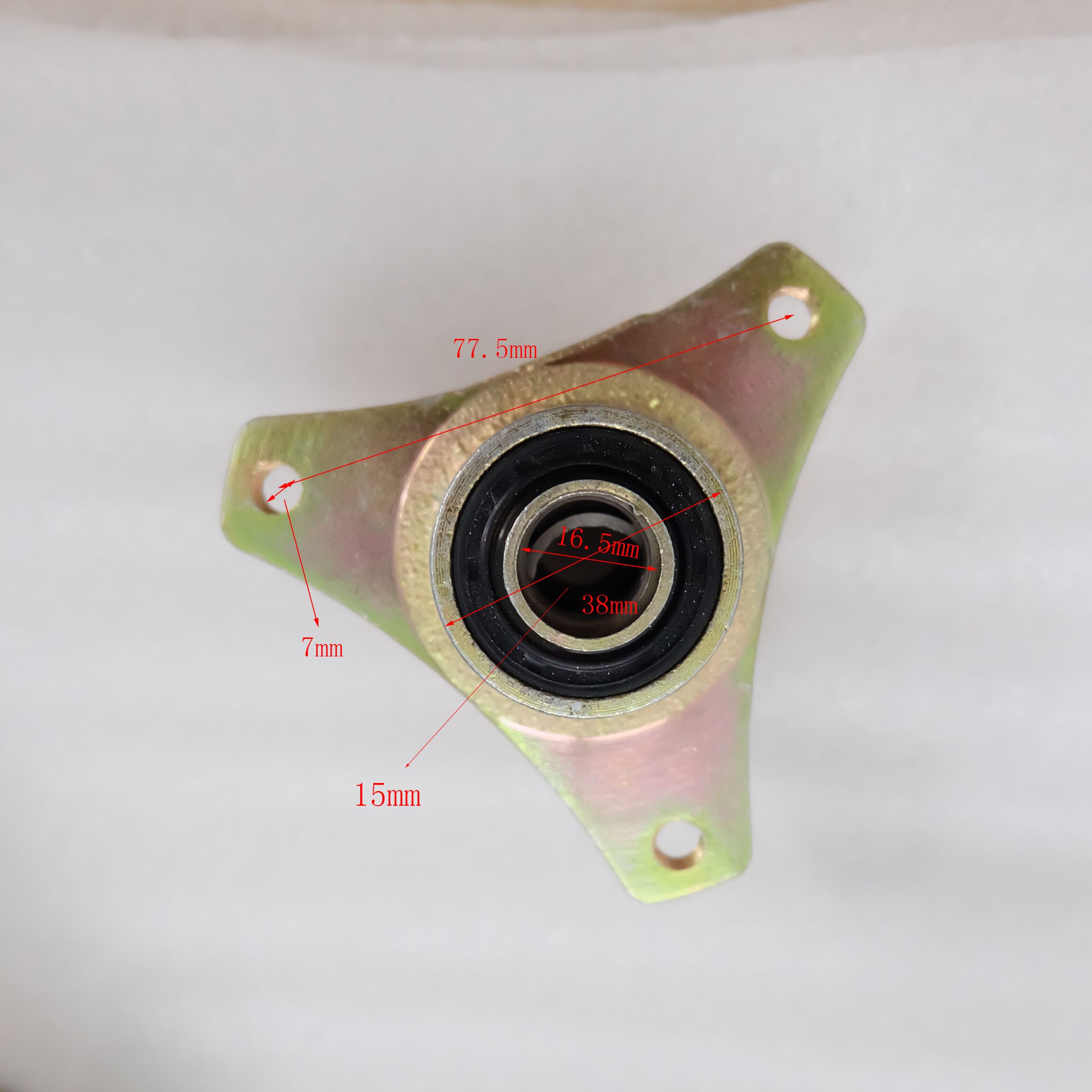 15mm Front Wheel Hub Fixing Seat 3 Hole Wheel Core For Mini Kids Go Kart Golf Cart Buggy Karting ATV UTV Quad Bike Parts