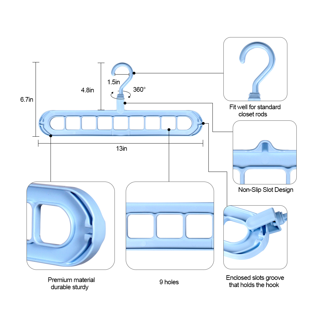 Kledinghanger Rekken Multi-Port Ondersteuning Cirkel Kleding Drogen Multifunctioneel Plastic Sjaal Kleerhanger Hangers Opbergrek
