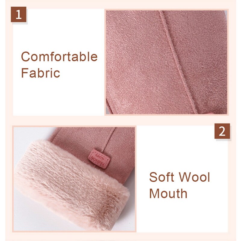 Nowe modne rękawiczki damskie jesienno-zimowe śliczne futrzane ciepłe rękawiczki pełne mitenki damskie na wolnym powietrzu sport na rękawiczki damskie