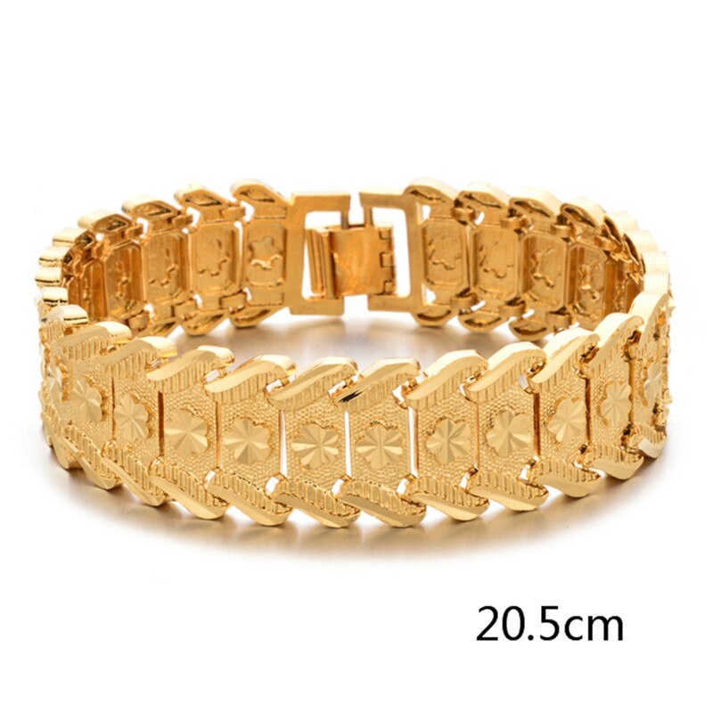 Plated 24K Gold Multi Vorm Punk Armband Curb Cubaanse Ketting Goud Kleur Armbanden Armband Voor Mannen Vrouwen Sieraden: Style 8