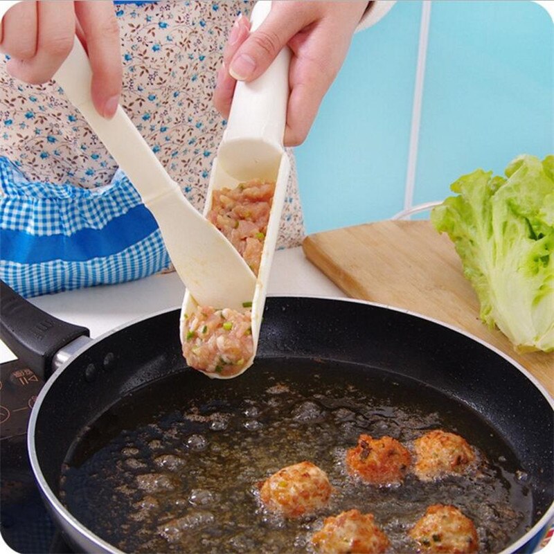 Juego de 2 piezas DIY para hacer albóndigas, accesorios ingeniosos para cocinar en la cocina