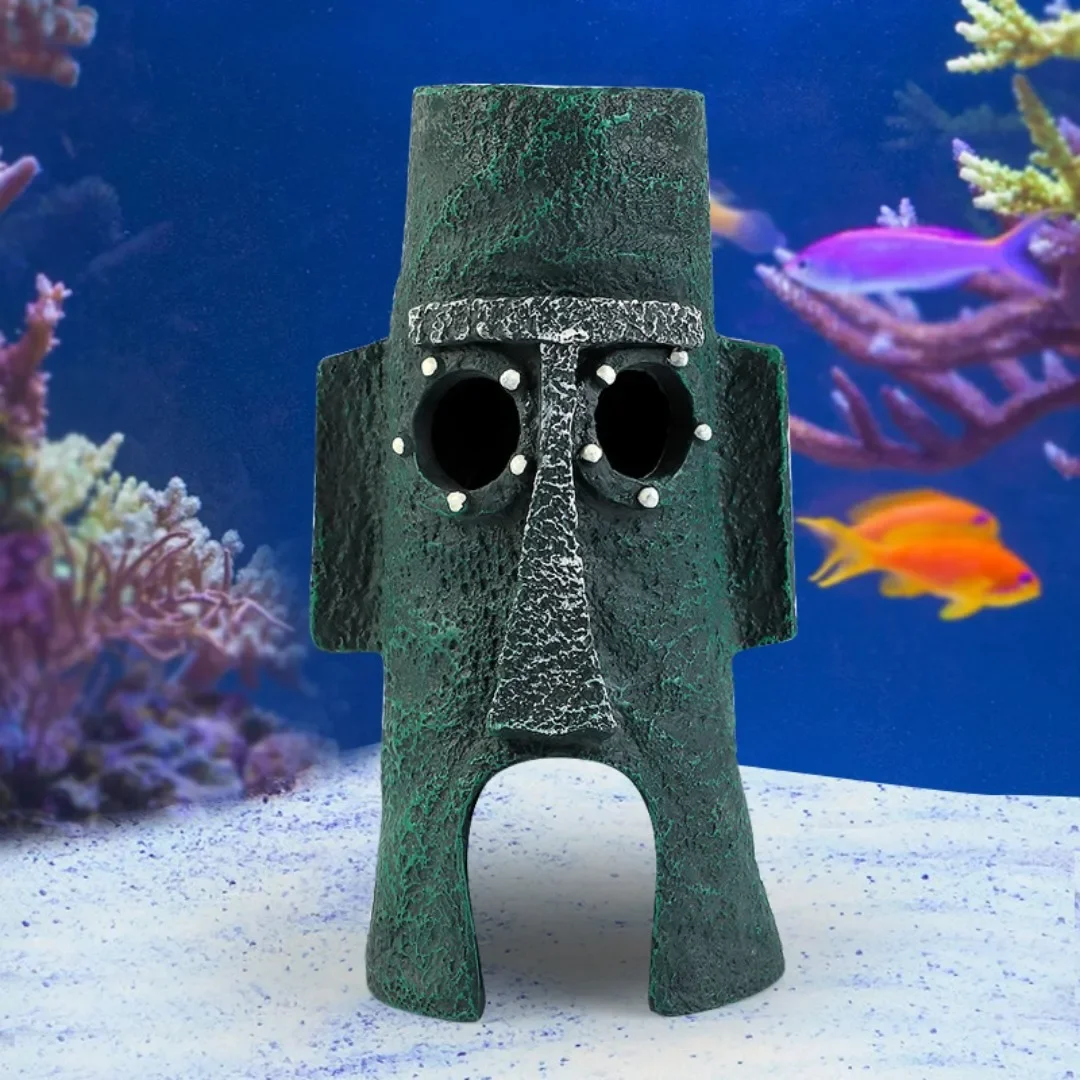 Cuteaquarium Resin Castle Fish Tank Decorations Castle Tower Ornaments Fish Tank Hiding Cave Aquarium Accessories Decoration Pet: BROWN