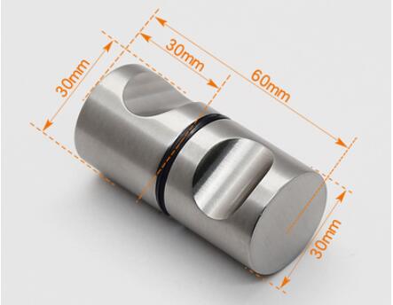 1pcs Stainless steel glass door handle solid single hole Bathroom Shower door knob drawer pulls furniture Hardware: B
