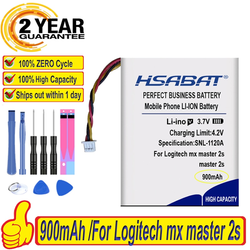 Top Brand 100% 533-000120 Battery for Logitech mx master 2s , MX Anywhere 2, Anywhere 2S , MX Ergo Batteries + free tools