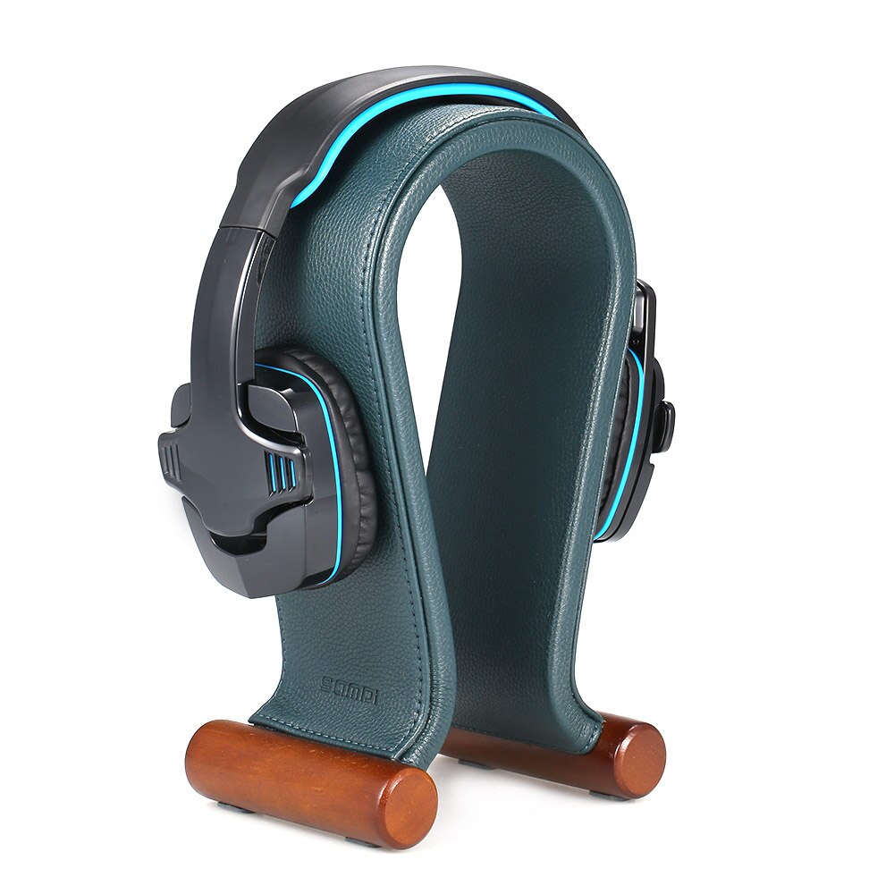 Samdi Leder/Holz Kopfhörer Ständer Universal- Spielen Headset Halfter Aufhänger Für Laptop PC Smartphone Kostenloser Größe Anzeige Stand