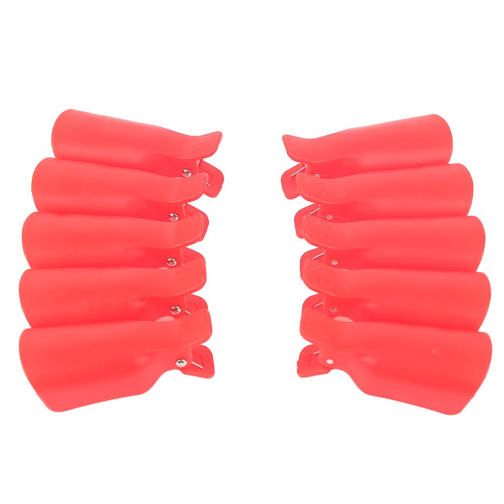 10 stk./sæt plastic nail art gennemvædning cap clip uv gel polish remover wrap cap clip