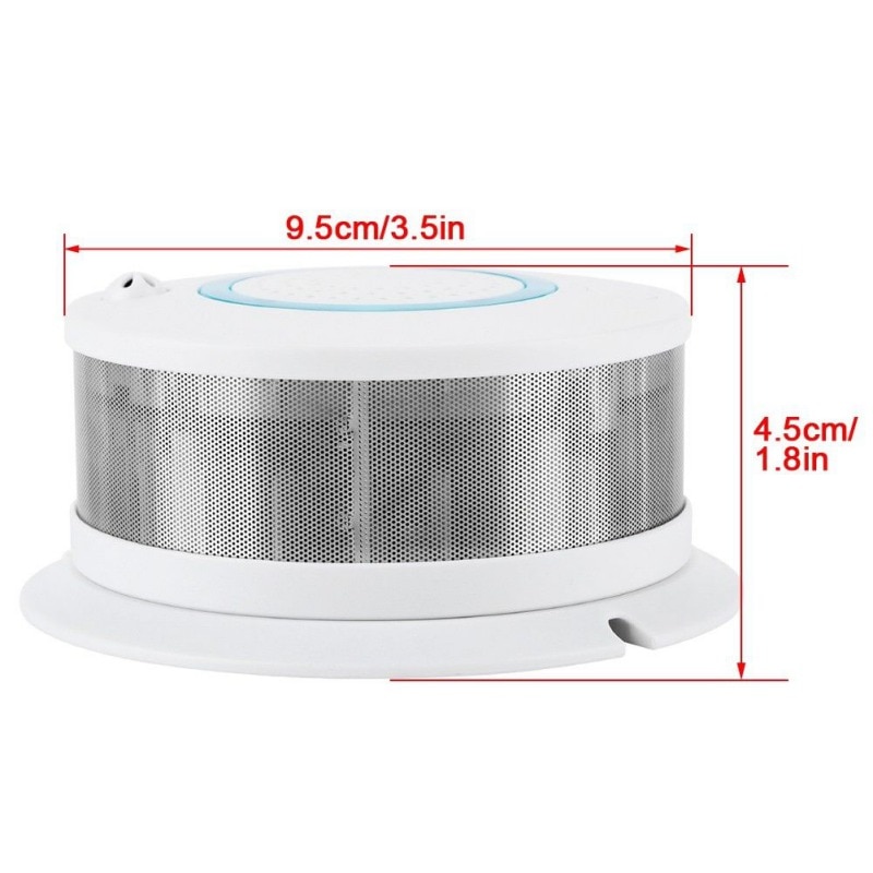 2-in-1 Fire Smoke Alarm Temperature Sensor Detector WIFI Wireless Standalone Intelligent Home Hotel Safety Device