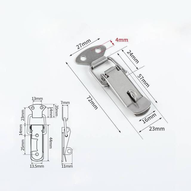 10Pcs Hardware Cabinet Boxes Spring Loaded Toggle Toolbox Cabinet Clamps Box Toggle Latch Clasp Buckle Trunk Latch Catches: 10pcs with Hasps