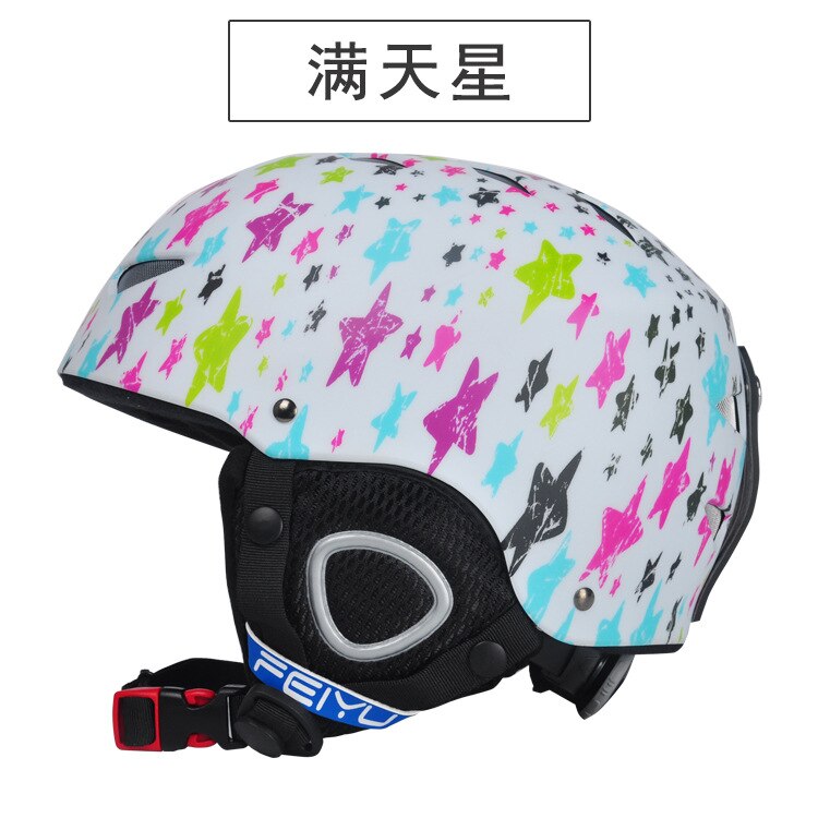FEIYU volwassen kinderen ski helm mannen en vrouwen single board hoofd guard dubbele plaat uitgerust met sport ski cap