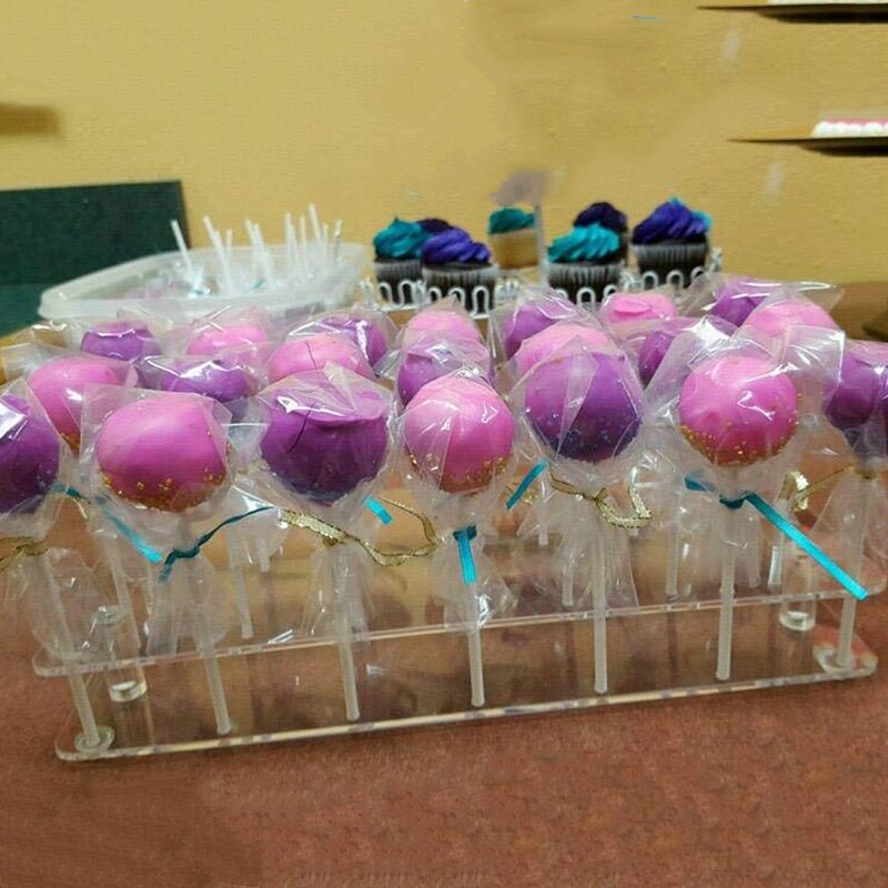 DIY Clear 21 Gaten Rechthoekige Cake Pop Lollipop Houder Party Bruiloft Verjaardag Display Stand Levert