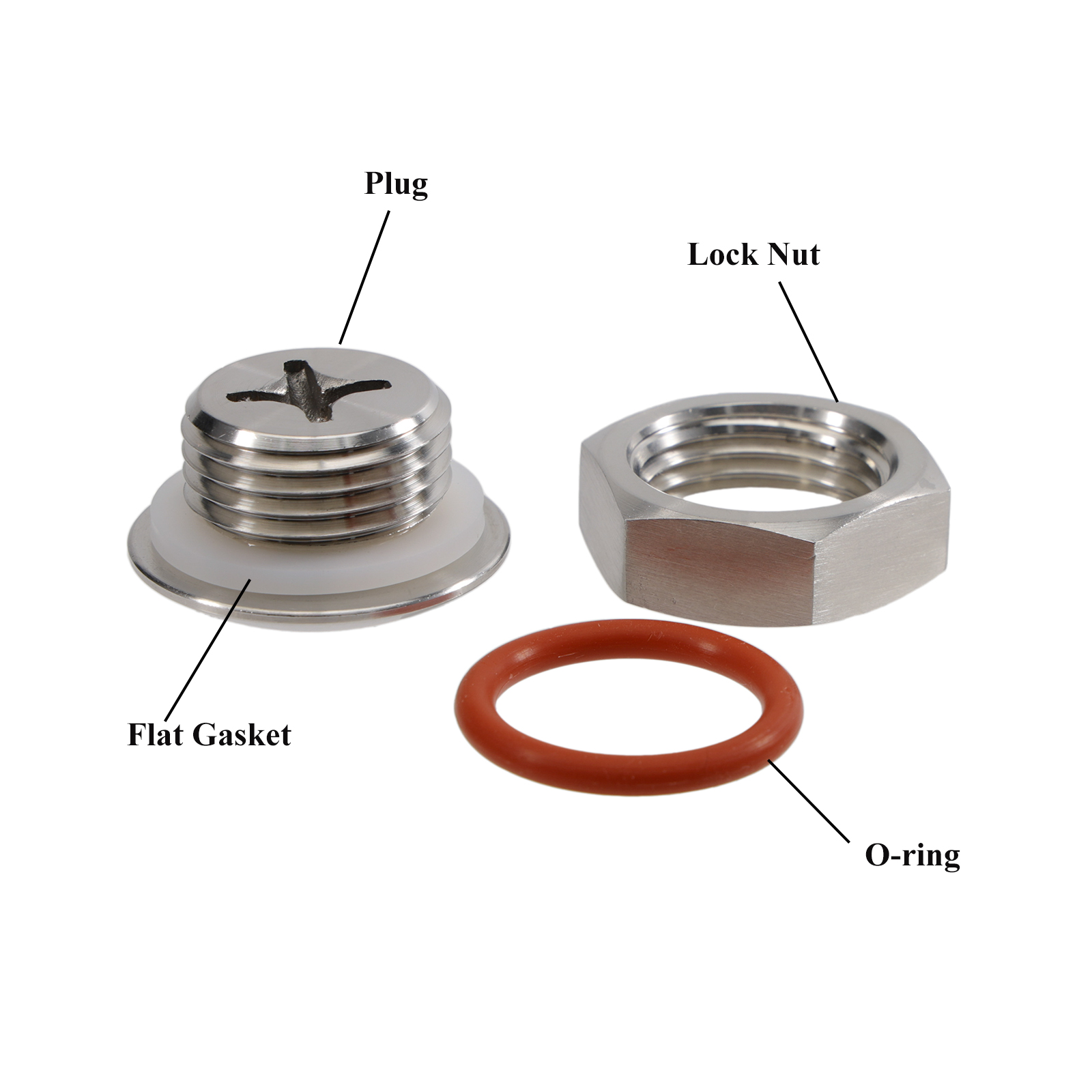 Kettle Plug 20.8mm compression 304 stainless Steel Homebrew Kettle plug for 20.8mm hole fit 1/2" NPT/NPS/BSP hole Beer Hardware