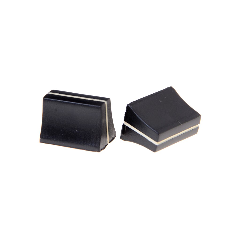 10 stücke Schwarz gleiten Potentiometer Rührgerät Fader Knopf 19mmLx12mmW für 4mm Welle WF Schalter Kappe