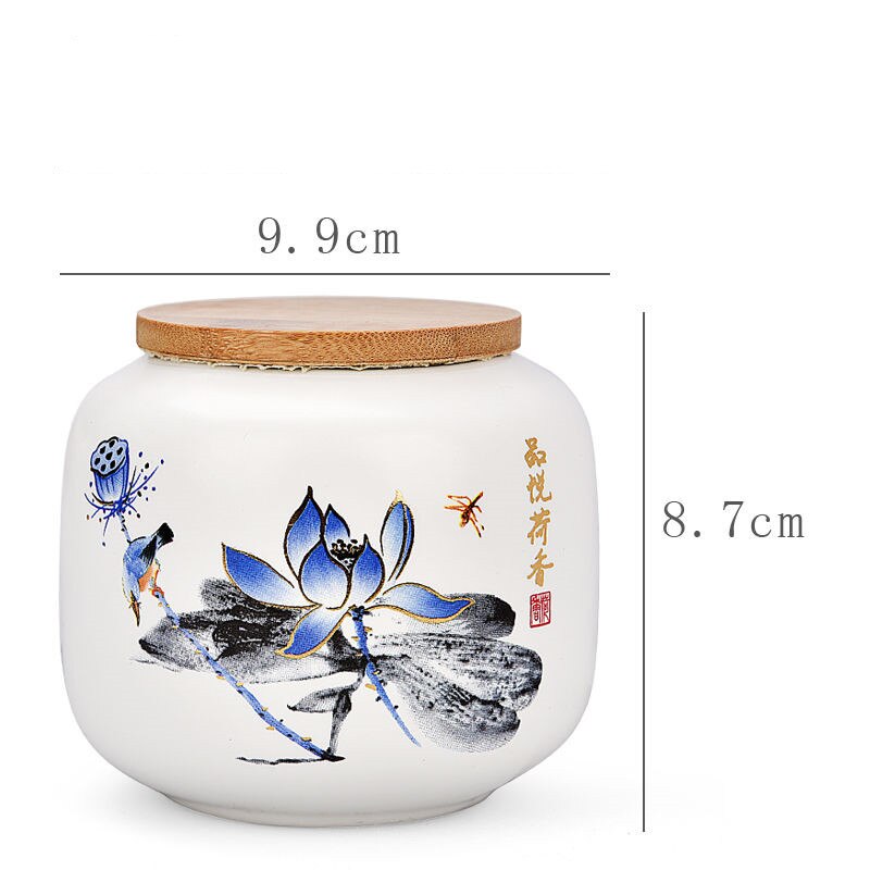 24 kleuren chinese inkt stijl theedoos met deksel groene thee opslagblikken snoeppot kantoor thuis koffie container doos porselein: Pinyuehexiang