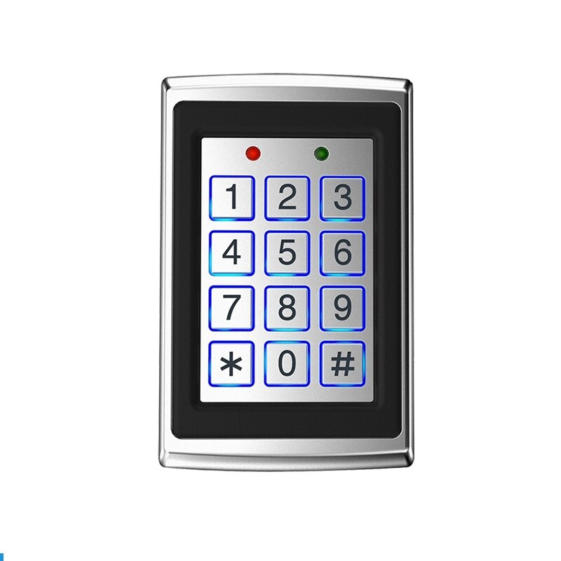 125Khz EM-ID Metal Case Gate Opener Deurslot Rfid Reader Access Control Keypad Met Back Light: no cover