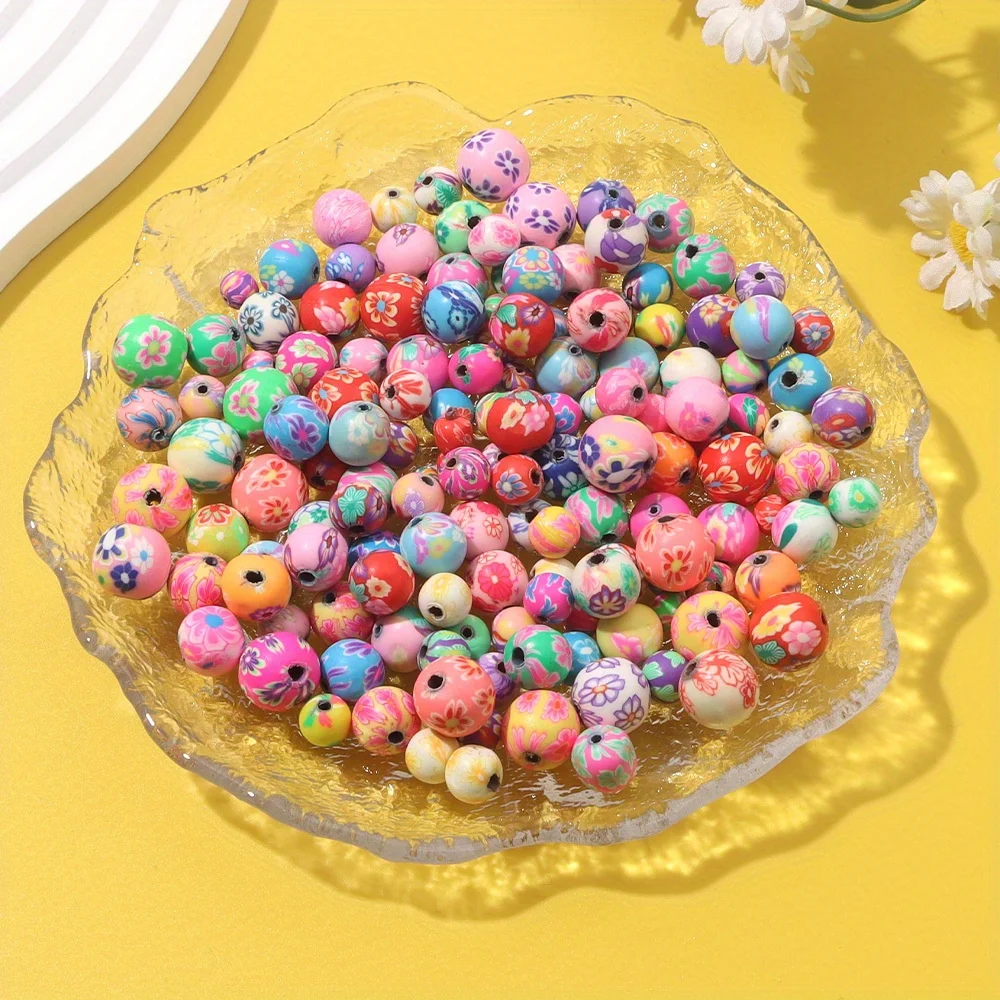 20/60 Uds. Cuentas decorativas de cuentas de cerámica blanda de 0,6 cm/0,8 cm/1cm se pueden utilizar para pulseras, collares, producción de joyería artesanal