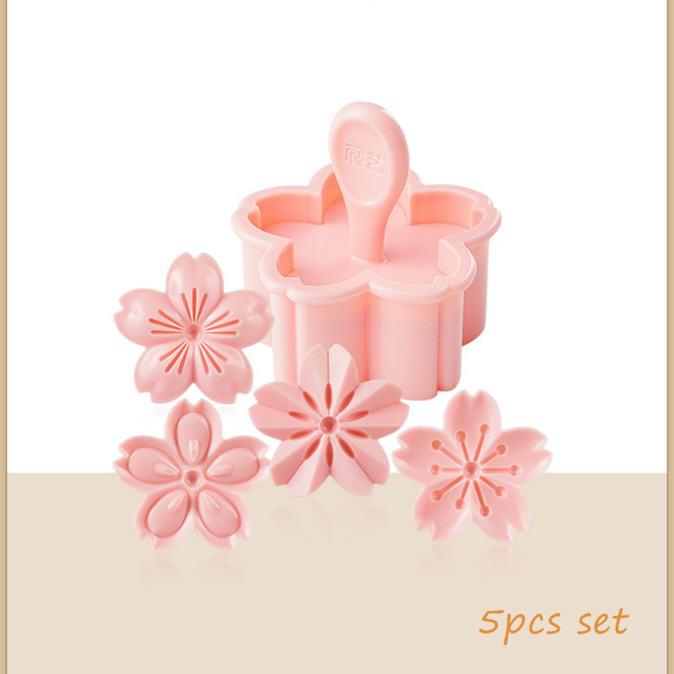 5 teile/satz Sakura Kekse bilden Kirschblüte Rosa Keks Fondant bilden Cranberry Kekse Blume bilden Presse Blume Backen Schneider: Ursprünglich Titel