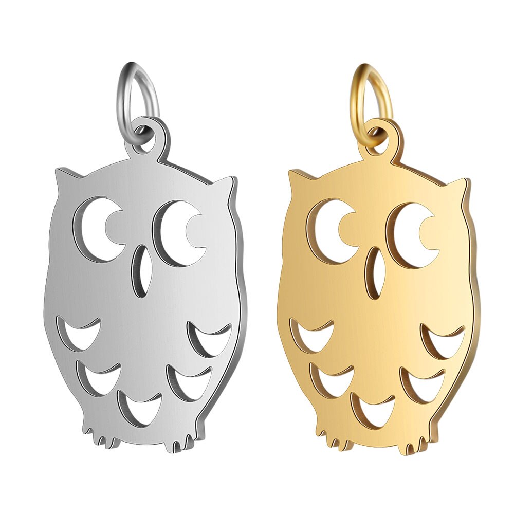 5 stuks Humming Bird Nachtuil Vogel Charm 100% Rvs Nooit Aantasten AAAAA Hangers Hoge Gepolijst