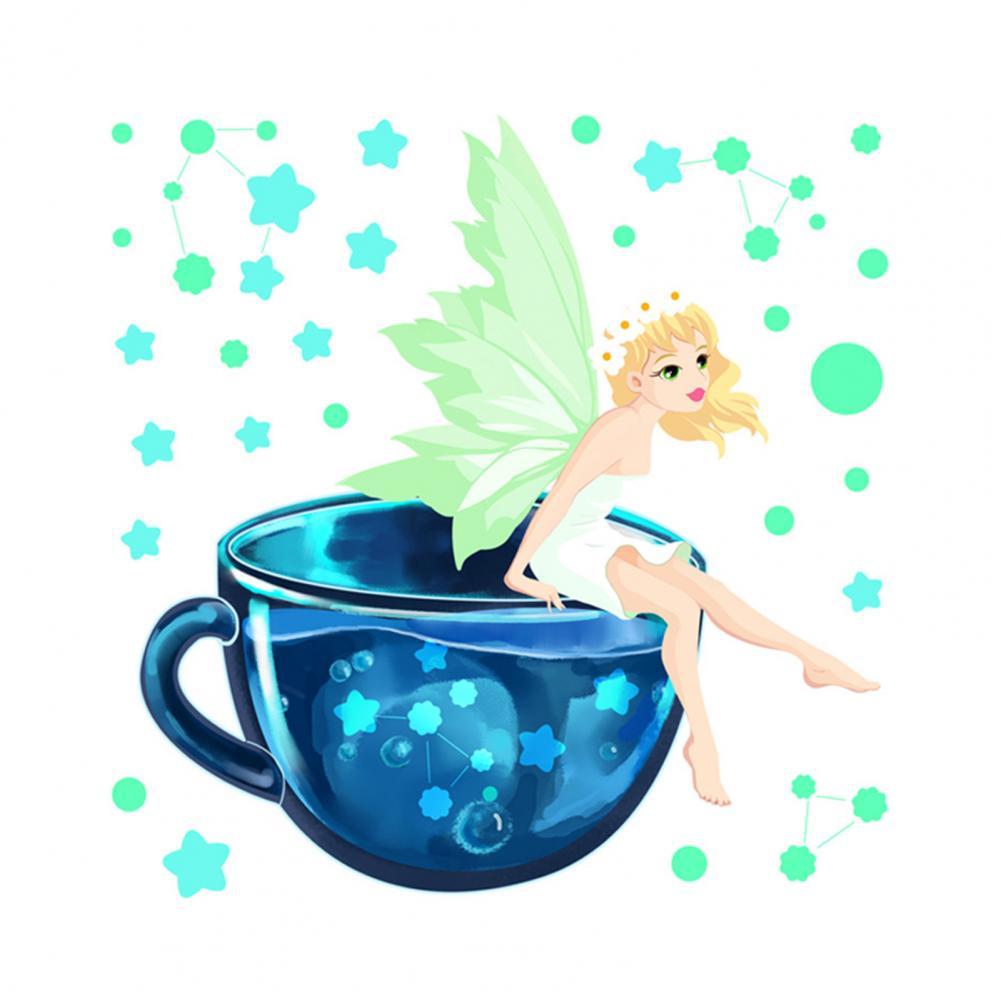 Muursticker voor kinderkamer, glow in the dark sterren, 5 puntige, lichtgevende stickers, fluorescerende nachthemel slaapkamer bsm059   België