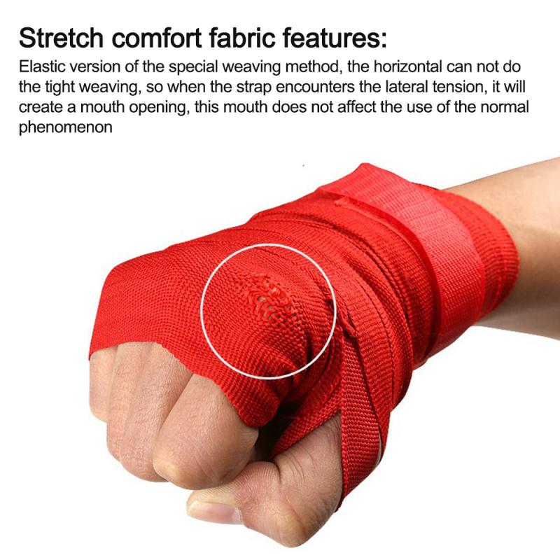 1 stk bomuldsbokse bandager bundet hænder med kampindpakninger med muay thai boksning besværlige håndremme med håndbeskyttelse