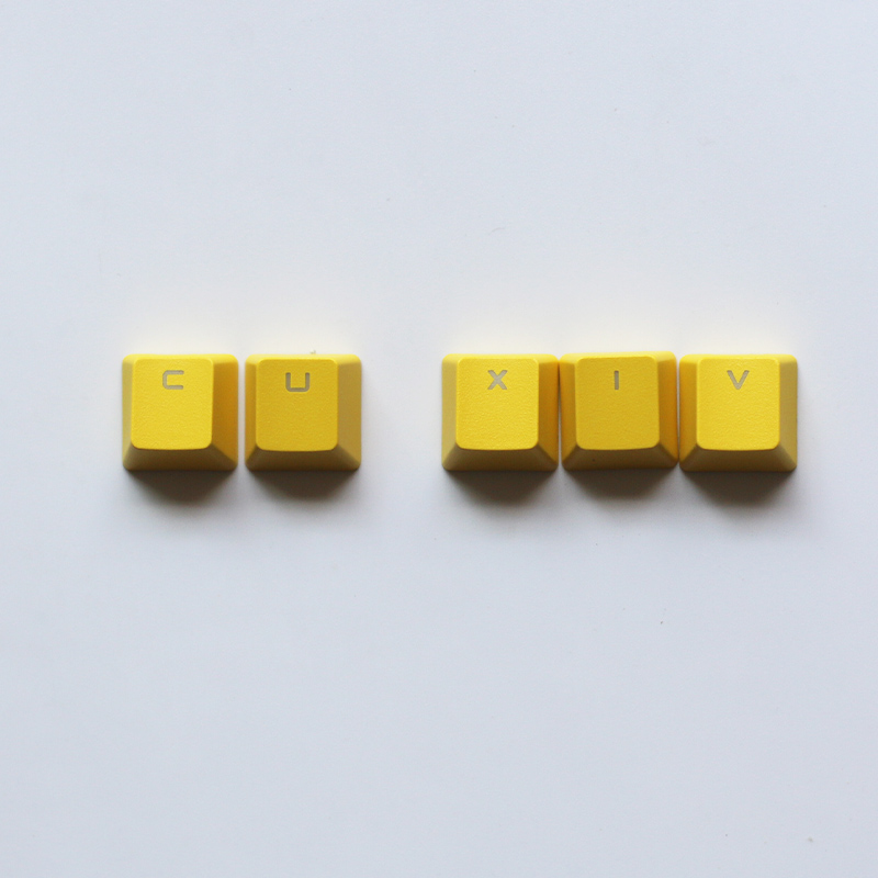 Teclas PBT 104-87-84 teclas retroiluminadas de doble disparo para teclado mecánico Cherry MX amarillo
