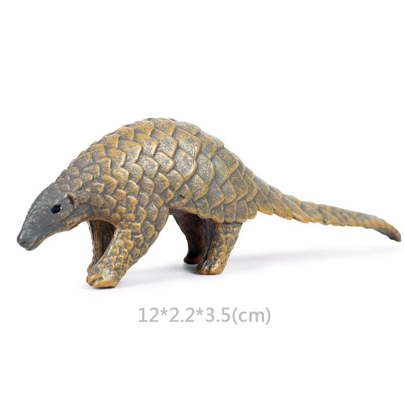 Wild Jungle Zoo Animal Model Malayan Tapir Anteater Koala Pangolin PVC Collection Model Action Figure Kid Educational Toys: Pangolin