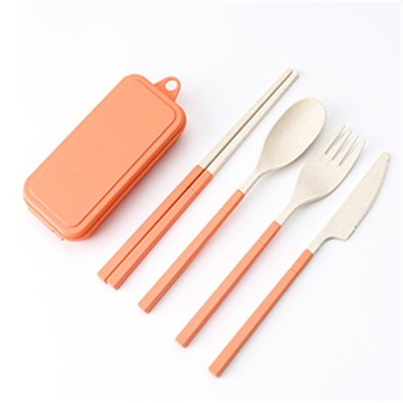 Baby Gadgets Tableware Set Children Utensil Stainless Steel Toddler Dinnerware Cutlery Cartoon Infant Food Feeding Fork Spoon: Orage sets