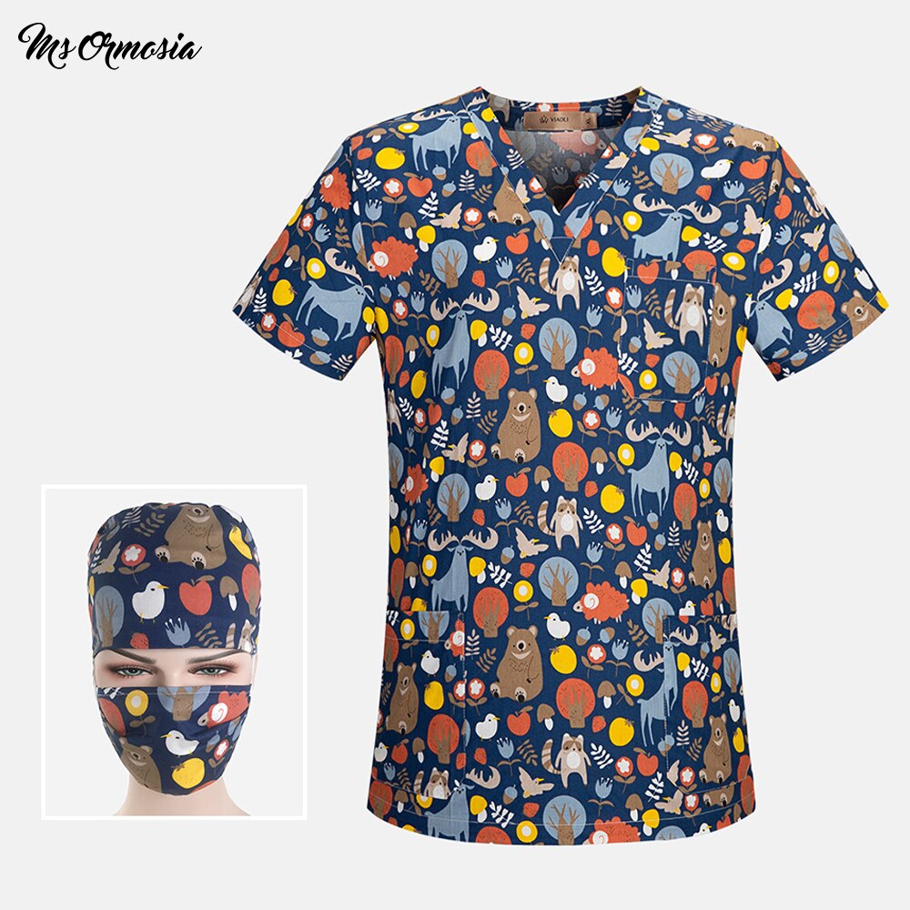 Schoonheidssalon Vrouwelijke Scrub Ademend Mode Werkkleding Uniform Laboratorium Werkkleding Kleding Tops