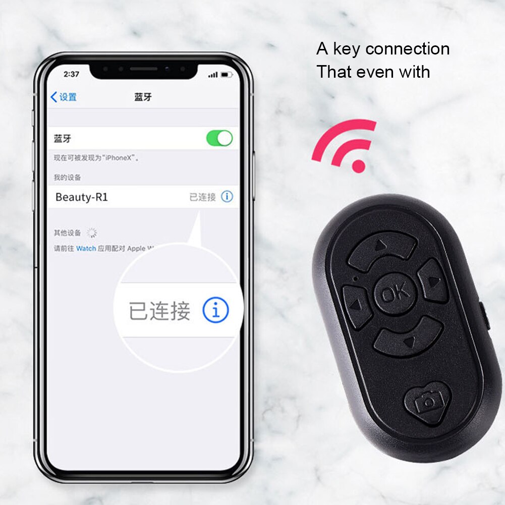 Botón de Control remoto recargable compatible con Bluetooth, controlador inalámbrico de carga tipo C, obturador de Selfie de vídeo para Android e ios