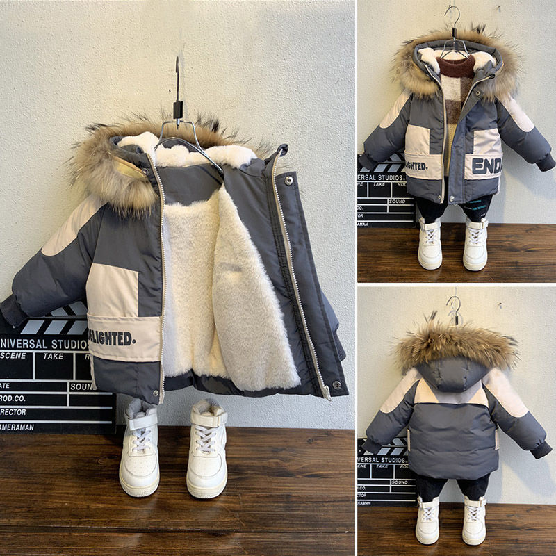 3 4 5 6 7 8 jahre Kleinkind Jungen Baumwolle ist hingefallen Kapuze Mäntel Winter Jacke freundlicher freundlicher jungen Kleidung outwear Outfits Warme Parkas